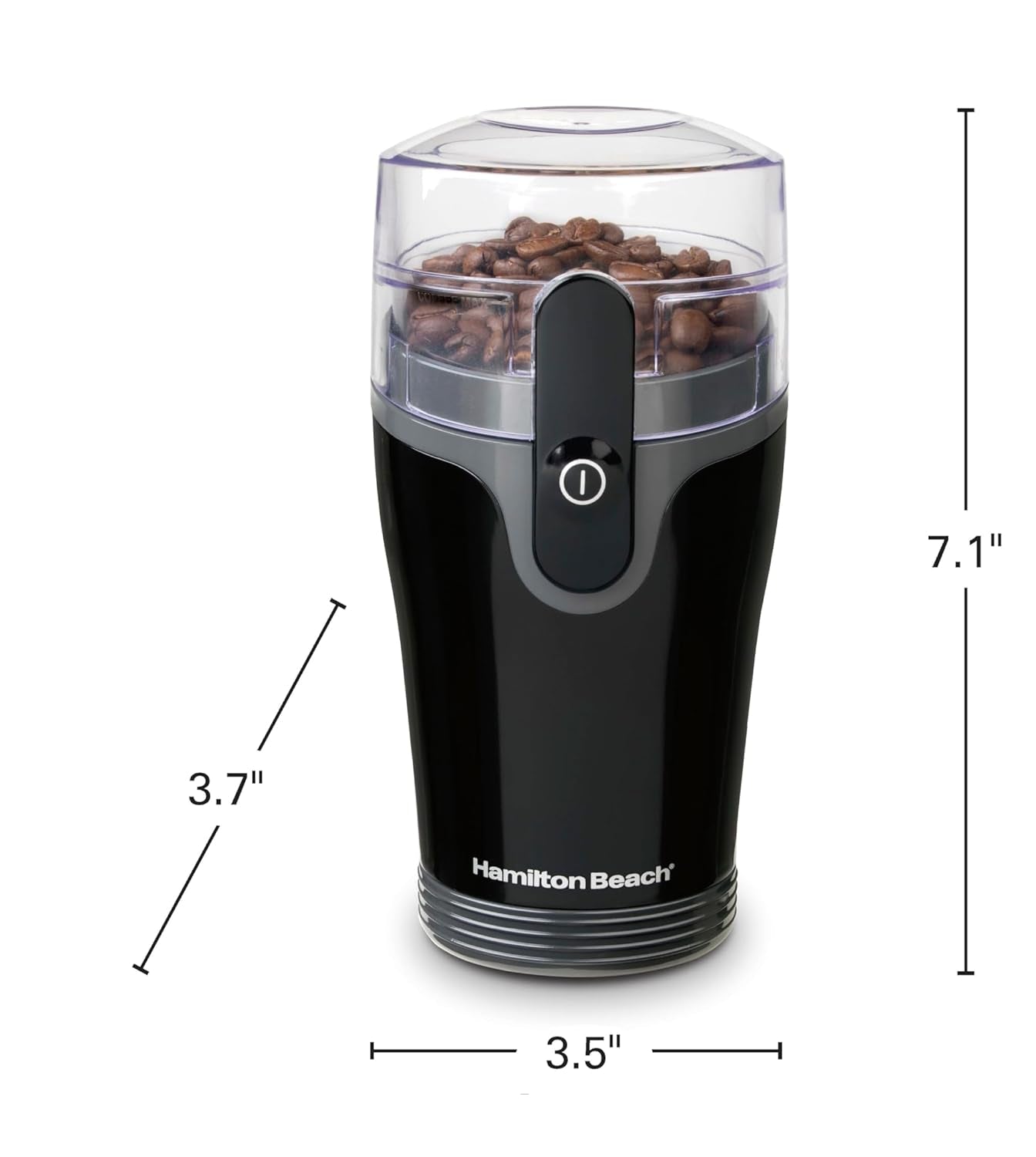 Hamilton Beach Fresh Grind Electric Coffee Grinder for Beans, Spices and More, Stainless Steel Blades, Removable Chamber, Makes up to 12 Cups, Black