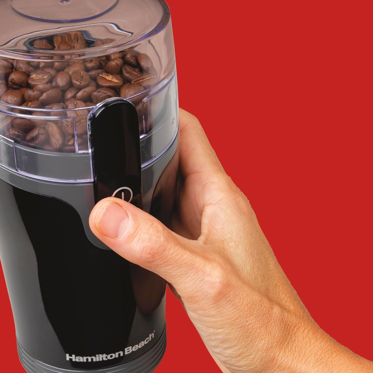 Hamilton Beach Fresh Grind Electric Coffee Grinder for Beans, Spices and More, Stainless Steel Blades, Removable Chamber, Makes up to 12 Cups, Black