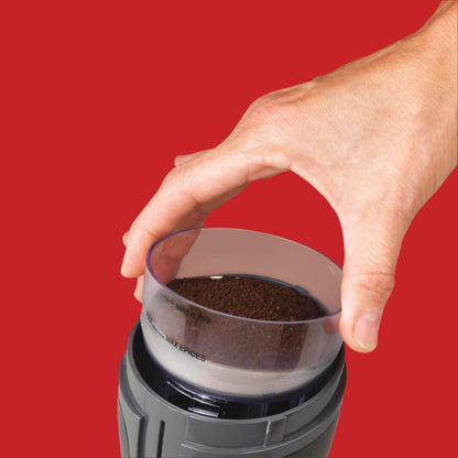 Hamilton Beach Fresh Grind Electric Coffee Grinder for Beans, Spices and More, Stainless Steel Blades, Removable Chamber, Makes up to 12 Cups, Black